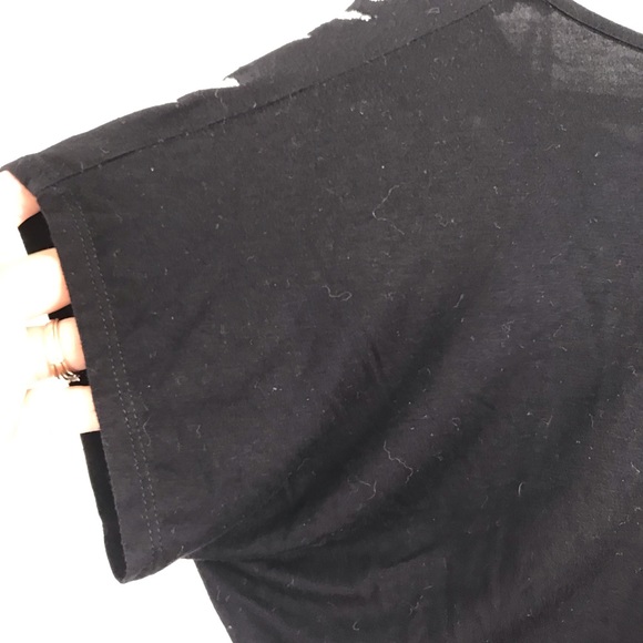 Forever 21 Rhinestone High Low Crop Top Black 260 - Picture 5 of 5